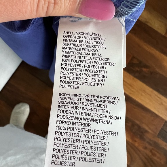 NEW WITH TAGS* Blue Silky Maxi Mermaid Dress Size 14 - Picture 11 of 12